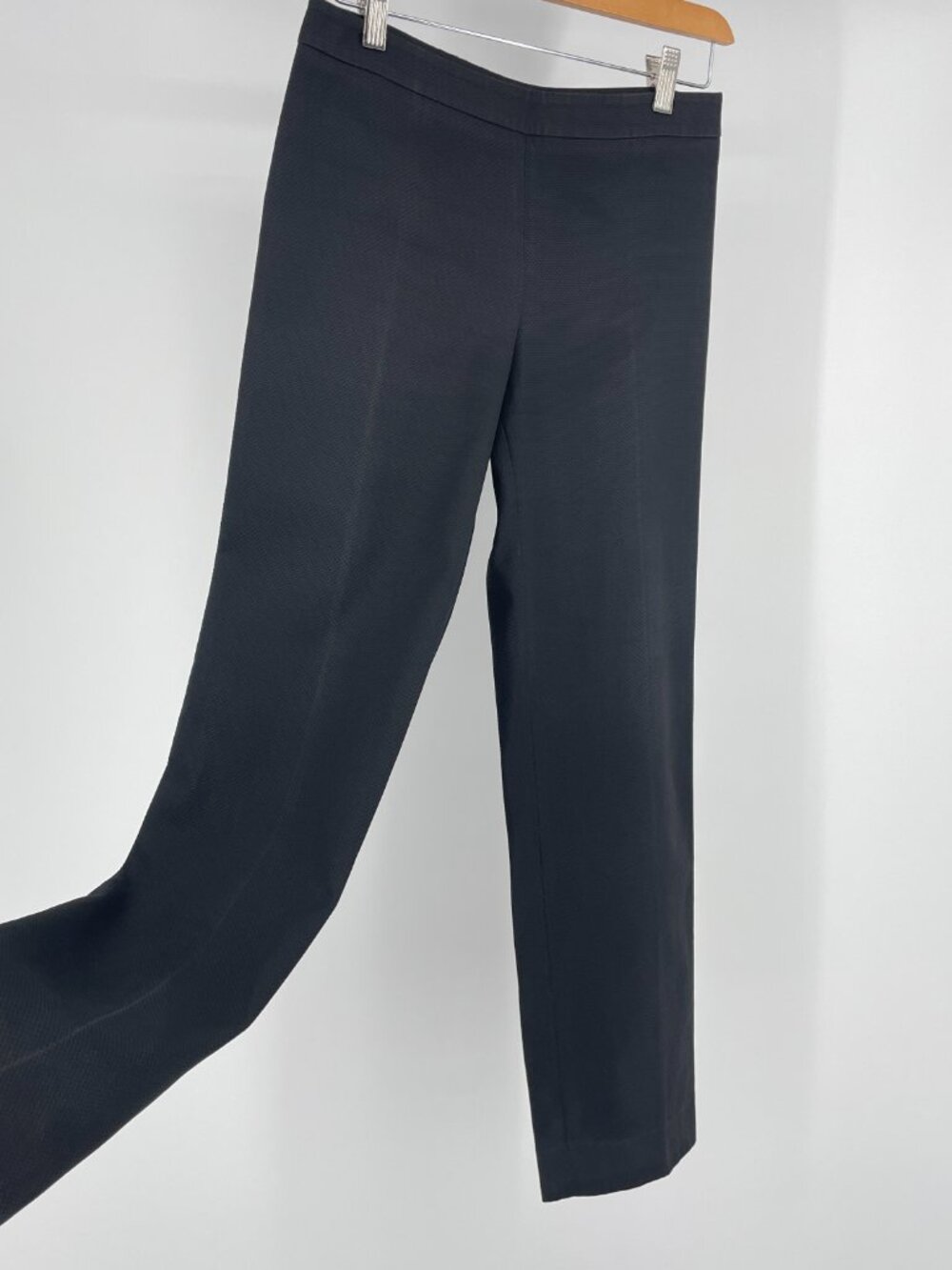KORS Michael Kors Black Flat Front Side Zip Trousers 6